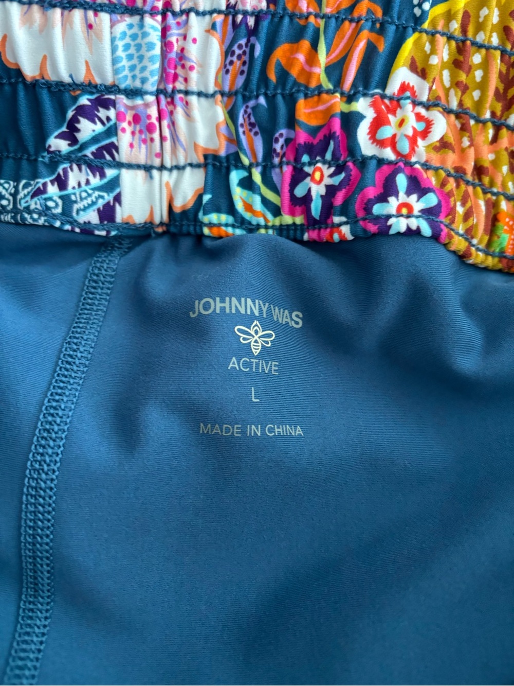 Johnny Was Multicolor Floral Mini Skirt in Teal, Pink, Yellow - Picture 4 of 4